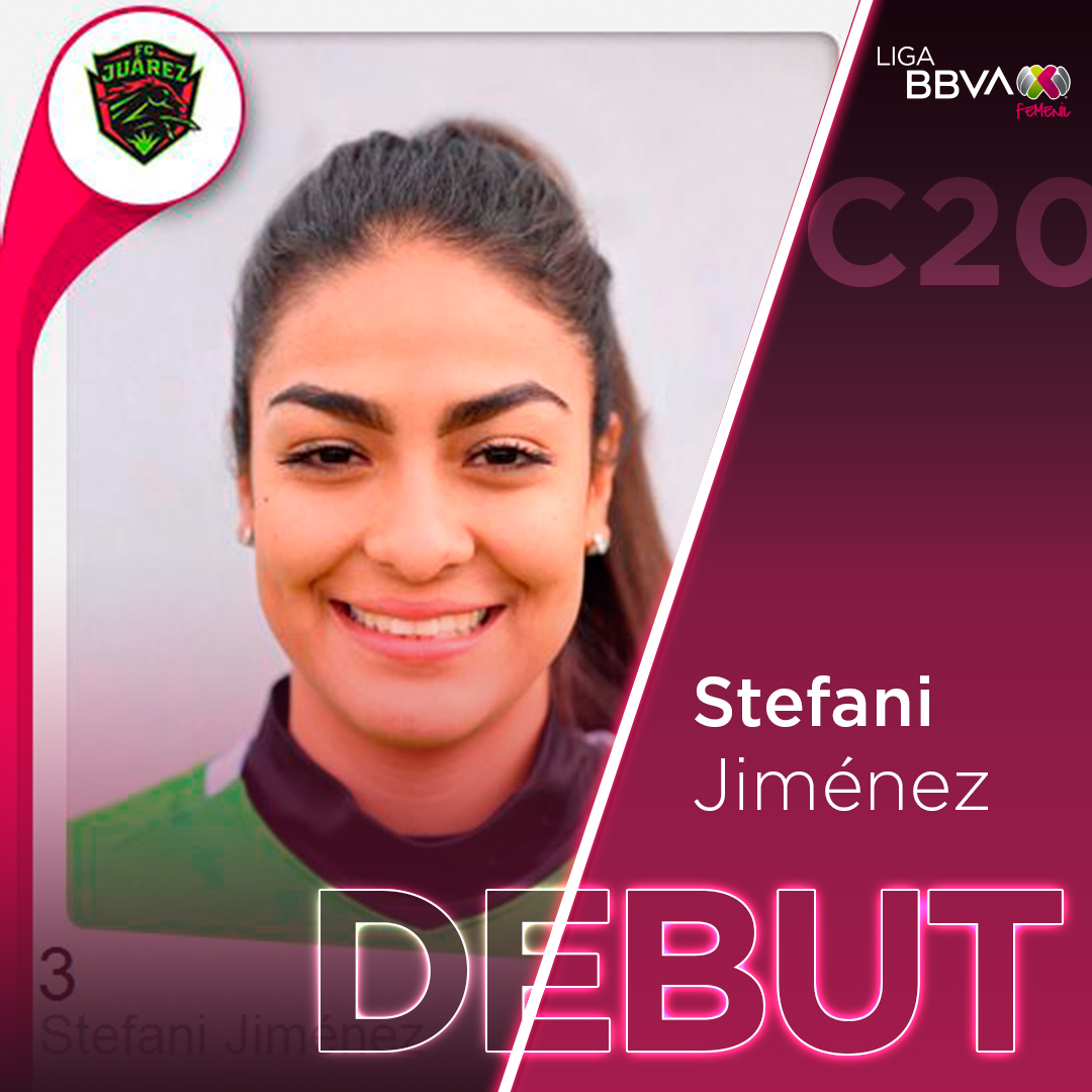 LigaBBVAFemenil's tweet photo. Al iniciar en el 11 titular ante @TuzosFemenil, Stefani Jiménez🇲🇽de @FemenilFcJuarez debutó HOY en la #LigaBBVAMXFemenil

ENHORABUENA 👏👏👏👏 #NuevosRostros

🎀#VamosPorEllas ⚽ https://t.co/MmNv3p8cq1