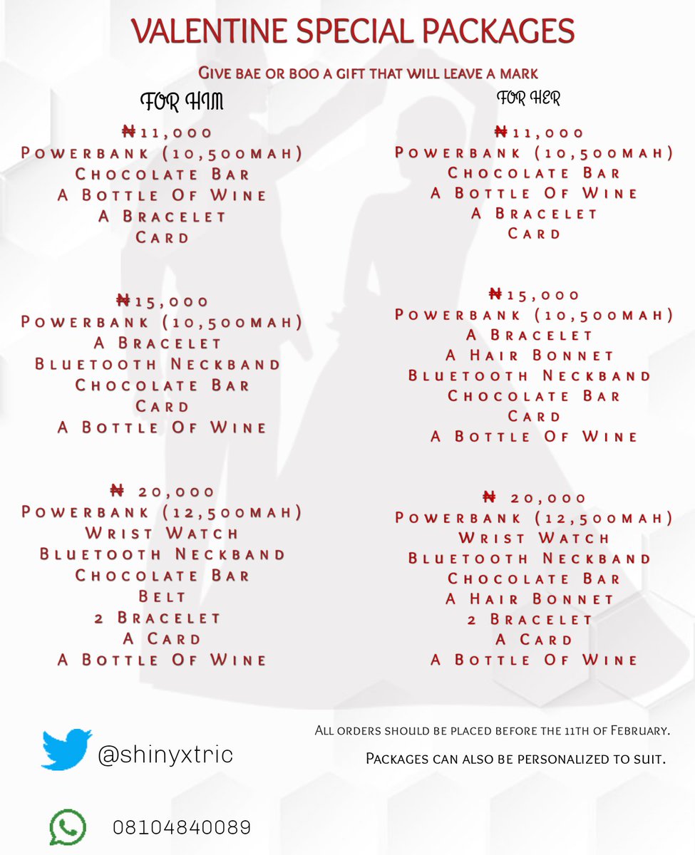 shinyxtric's tweet photo. Valentine package with a different.
Kindly retweet 
#LastValExperience https://t.co/XNtM9PPUu2