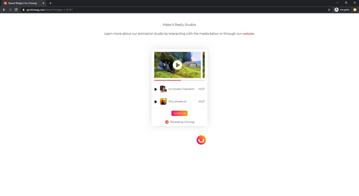 gochinwag's tweet photo. Even if you don't have your own website, you can still create a Chinwag of your own and share it to your customers, friends, and audience in just a few minutes. https://t.co/hejQsFTuNZ