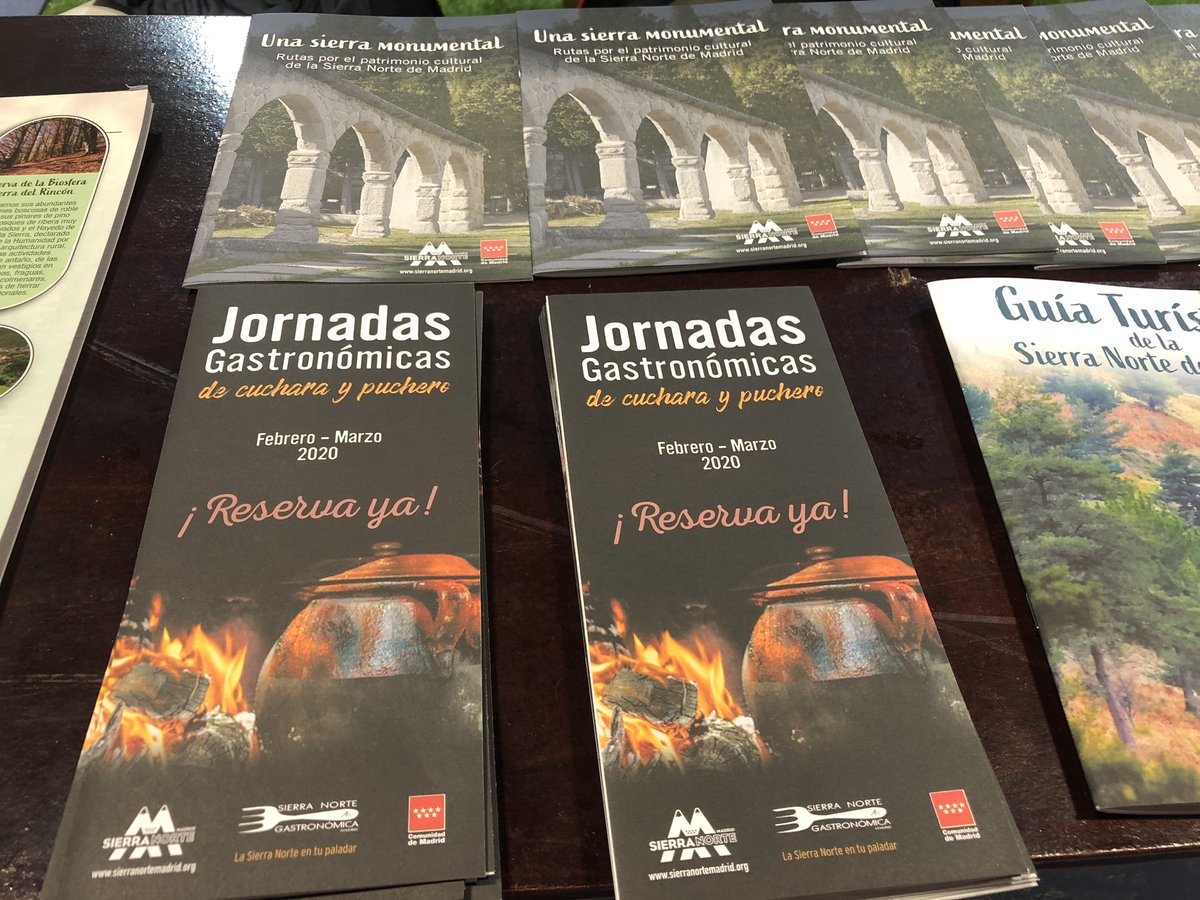 Hoy hemos presentado en #Fitur las JORNADAS GASTRONÓMICAS DE CUCHARA Y PUCHERO en la #SierraNortedeMadrid. Durante los meses de febrero y marzo podrás disfrutar en 7 restaurantes de destino, de unos deliciosos menús de invierno maridados con un vino de la zona.@TurismoMadrid