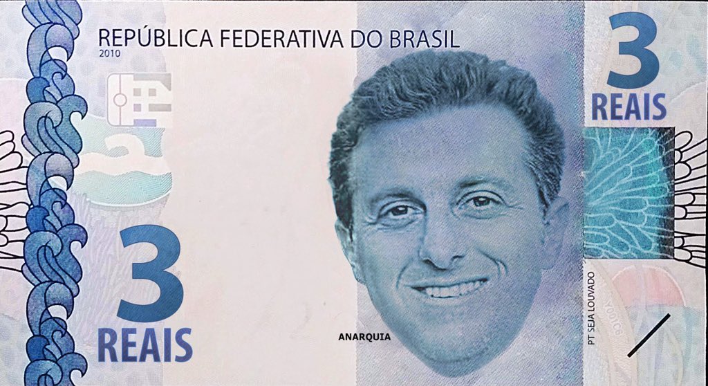 luciano_hang's tweet photo. Me perguntaram qual o valor do Luciano Huck no Fórum Econômico Mundial em Davos. Para mim é igual a uma nota de 3 reais, não tem valor algum. Não vale nada! E para você, acrescentou algo? https://t.co/168fSwLzjt