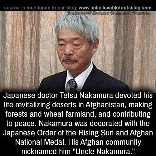 EsInsolitocom's tweet photo. El doctor japonés Tetsu Nakamura dedicó su vida a revitalizar … https://t.co/YRPVXJ8pv5 https://t.co/Knlkq9obWI