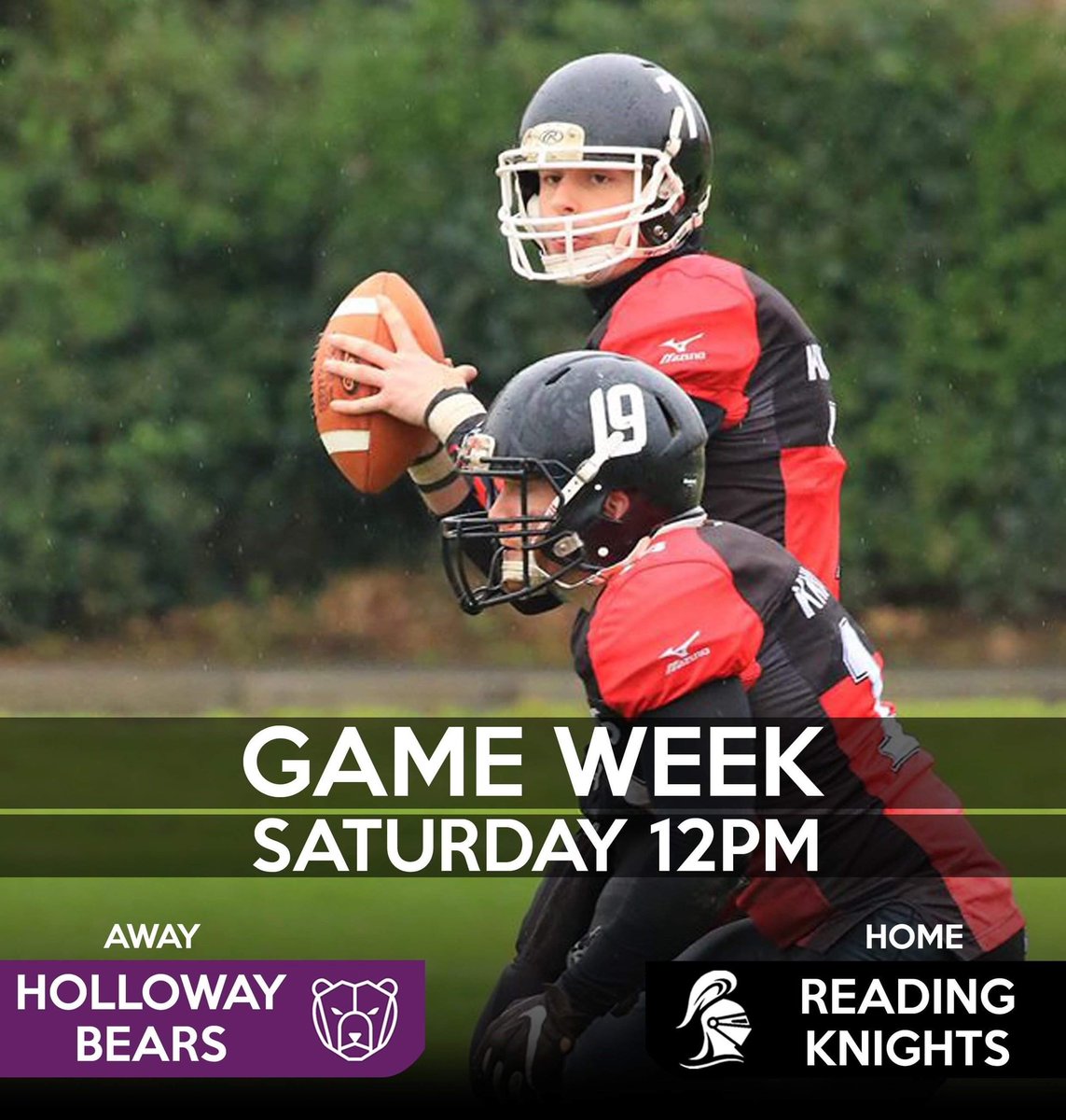 Royal Holloway Bears @ Reading Knights 
Date: 25th January 
Kick off: 12pm 
Location: Reading Sports Park 
The Reading Knights will be hosting the Bears this Saturday, we’re hoping to Start off the new year with a win!