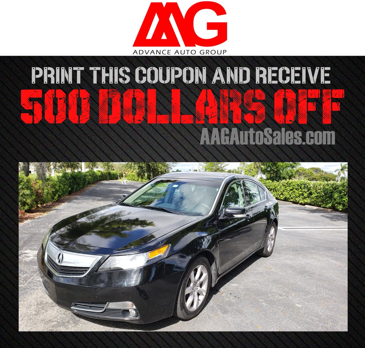 AAG_AutoSales's tweet photo. Do not let this OPPORTUNITY pass! PRINT AND RECEIVE 500 DOLLARS OFF the full price for this 2013 Acura TL with only 72k original mileage, always been serviced at the dealership, 3.5L V6  for $8.999

#acuratl #acura #acuranation #acurazine #acurasociety #tl #acurafamily https://t.co/r2J0aXULk1