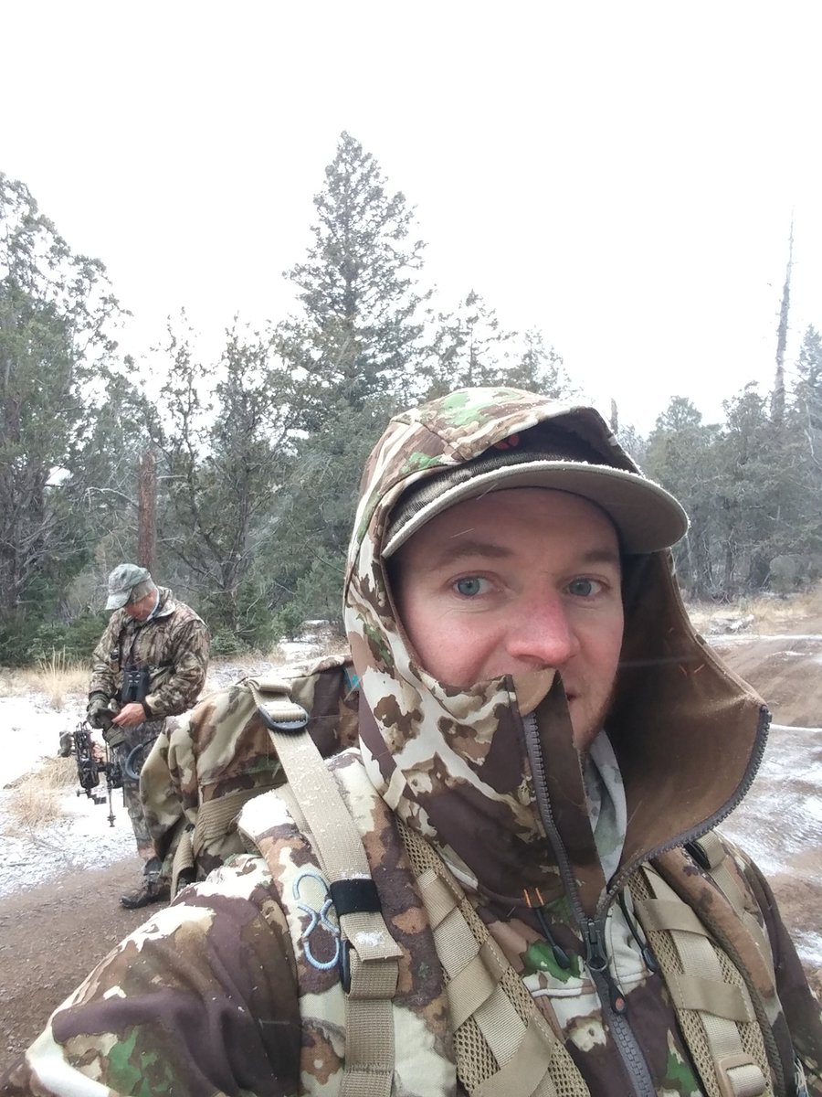 Be_It_Archery's tweet photo. Some photos from our last #deer hunt! Saw a couple bucks and where able to make a good stock got within 40 yds cause of how thick it was. But wind and crunchy snow they busted us. Glassed up a nice bull too. #tagsoup #Prime @HuntBackcountry #gofurtherstaylonger @firstlitewool https://t.co/Qh9FpcdxXt