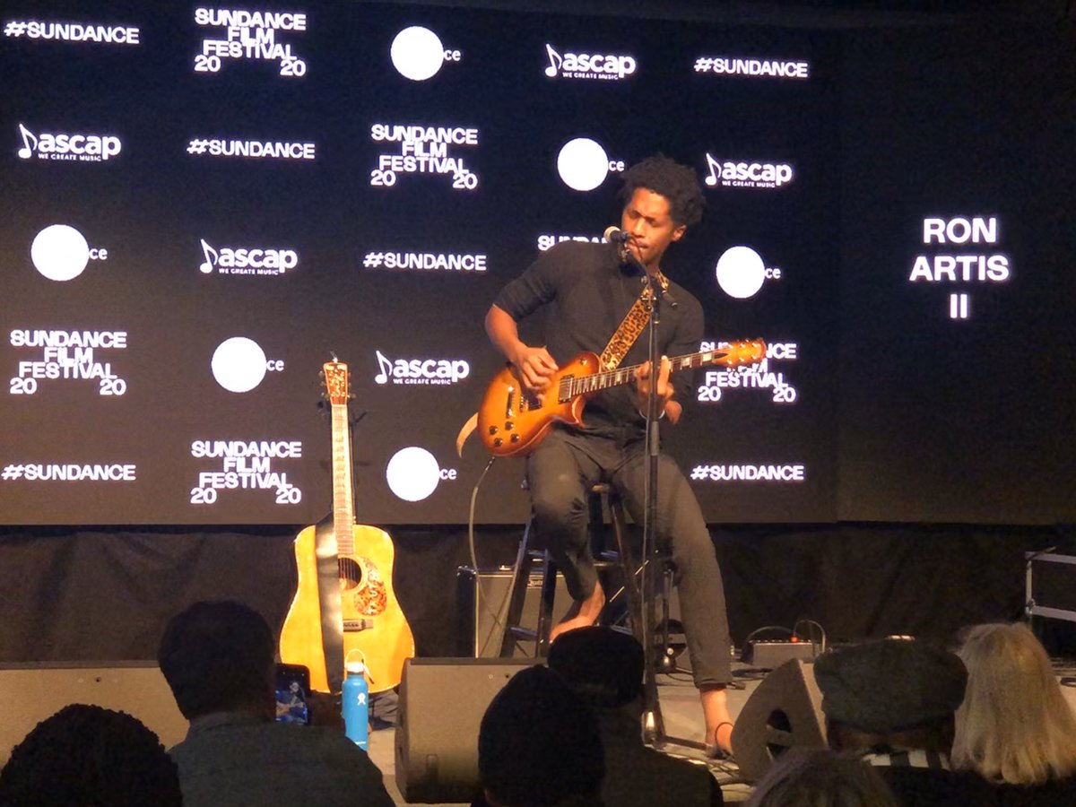 GlobeSLCC's tweet photo. Here we go! #Sundance2020 is on. One of our first stops in #ParkCity — the @ASCAP #musiccafe with the talented @ronartisii. (Next up: @itsleonleon). #globeslcc https://t.co/so3mH19sd9