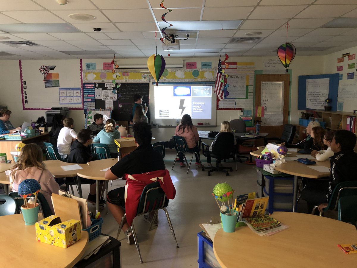 CampeseMadison's tweet photo. The IRES 5th graders crushed it today with their science PowerPoints and demonstrations about energy! 💡🔌 #SP20Interns https://t.co/xkMbsi0yY2