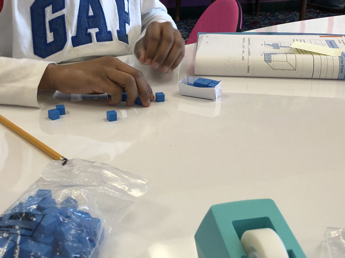 bridget_matos's tweet photo. Building rectangular prisms with unit cubes! @NMSpecServ_NJ https://t.co/ccBmeyS1VH