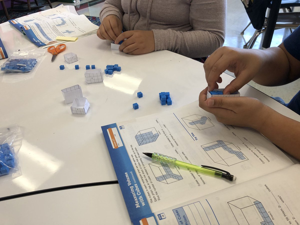 bridget_matos's tweet photo. Building rectangular prisms with unit cubes! @NMSpecServ_NJ https://t.co/ccBmeyS1VH