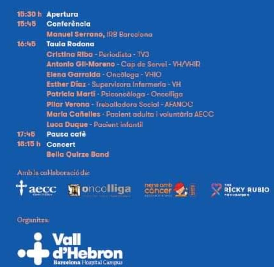 BellaQuirzeBand's tweet photo. Proper #concert de la @bellaquirzeband
Dt 4 de febrer 2020 18.15h
Hospital de la Vall d'Hebron de #Barcelona
Entrada lliure! 
#Gospel 
#DiaMundialContraElCancer https://t.co/Zl8w2yKUja