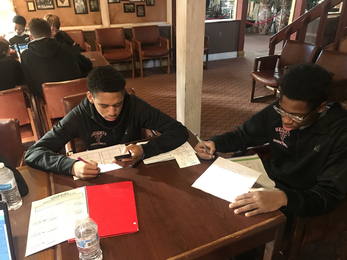WHtsHoops's tweet photo. Falcons defeat Maize 58-40 in Friday TOC action and “celebrate” with a study hall. #studentathletes #theheightsway https://t.co/BqD0ziucRK