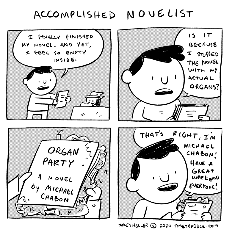 i drew a comic about an accomplished novelist 