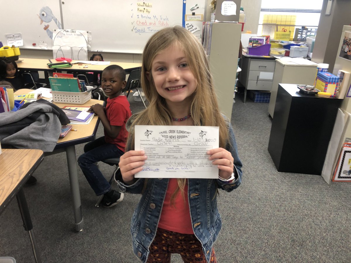 More Good News Referrals!  Kindness, responsibility, and leadership abound!  Congratulations, Brian, Latré, and Sadie!