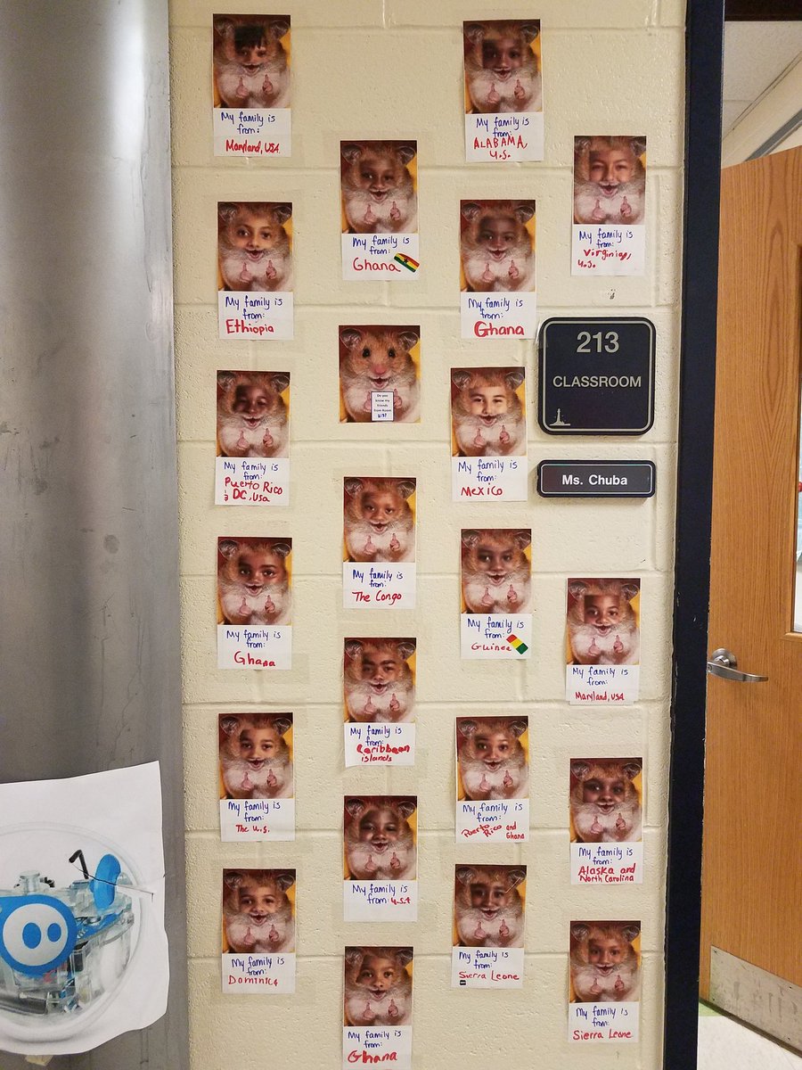 KrauseHouse22's tweet photo. Our class is LOVING Humphrey and all students have been "Humphritized" celebrating cultural diversity. 💜 https://t.co/yrxHQhKvWI