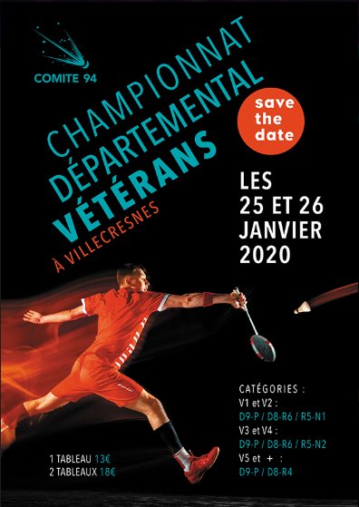 alv_bad's tweet photo. Ce weekend, il y a le Championnat Départemental Vétérans à #Villecresnes ! Les + de 35 ans vont tâter du volant sur les terrains de badminton du gymnase #DidierPironi ! https://t.co/J0TAaYhYZT
