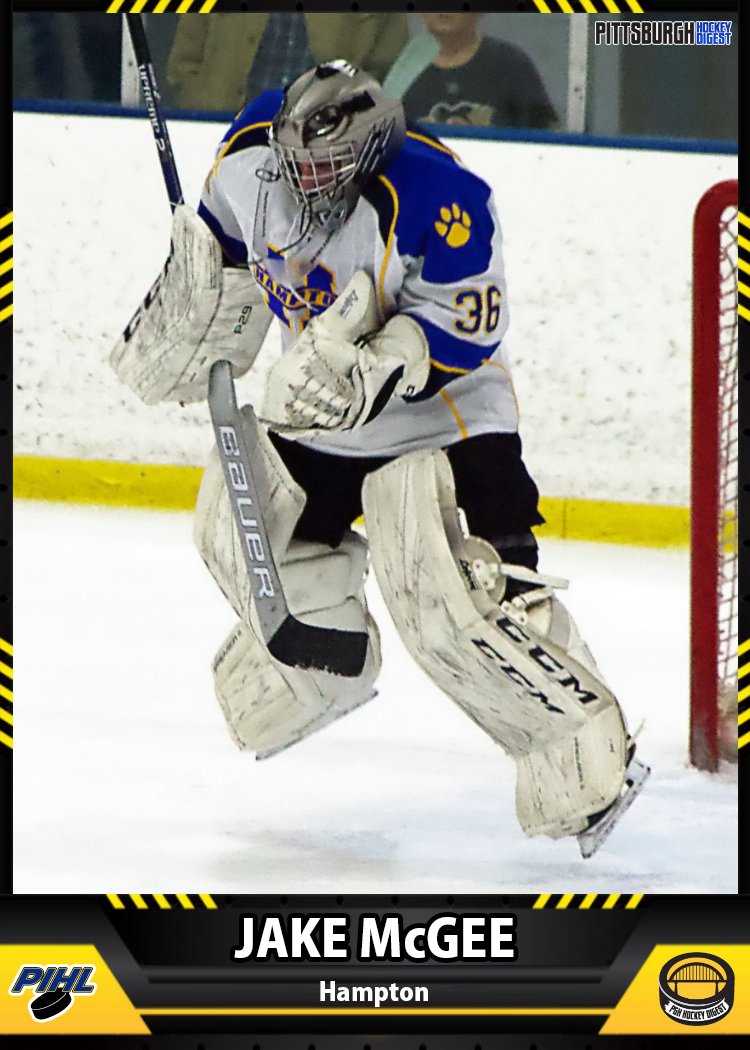 PIHLhockey's tweet photo. Hampton's Jake McGee is our newest PIHL Collectible Card, brought to you by @PghHockeyDigest! https://t.co/0NIbTEB3Wn