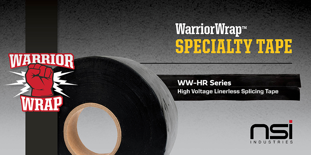NSiIndustries's tweet photo. Our #WarriorWrap High-Voltage Linerless Splicing Tapes provide insulation for connections up to 69kV and rated up to 266°F/130°C. The tapes easily conform to irregular shapes and linerless design allows for quick installation! Learn more: https://t.co/8xRsmpXc29 #SpecialtyTapes https://t.co/AW5duijnyY