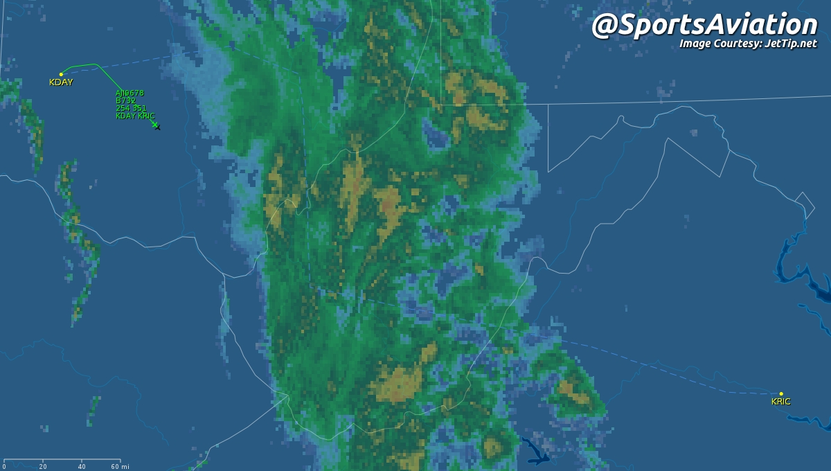 SportsAviation's tweet photo. 🏀 No. 7 Dayton Flyers (@DaytonMBB)
‼️ High Priority / Rare Visitor Alert for RIC ‼️
🆚 Richmond Spiders (Sat.)
✈️ AJI9678 | N467TW | B732
🛫 DAY - 5:24pm ET
🛬 RIC - 6:34pm ET
Track Here👉🏼: https://t.co/TUAjzdOUku
#DAYvsRICH #GoFlyers #A10MBB https://t.co/jt3CSzdUVX