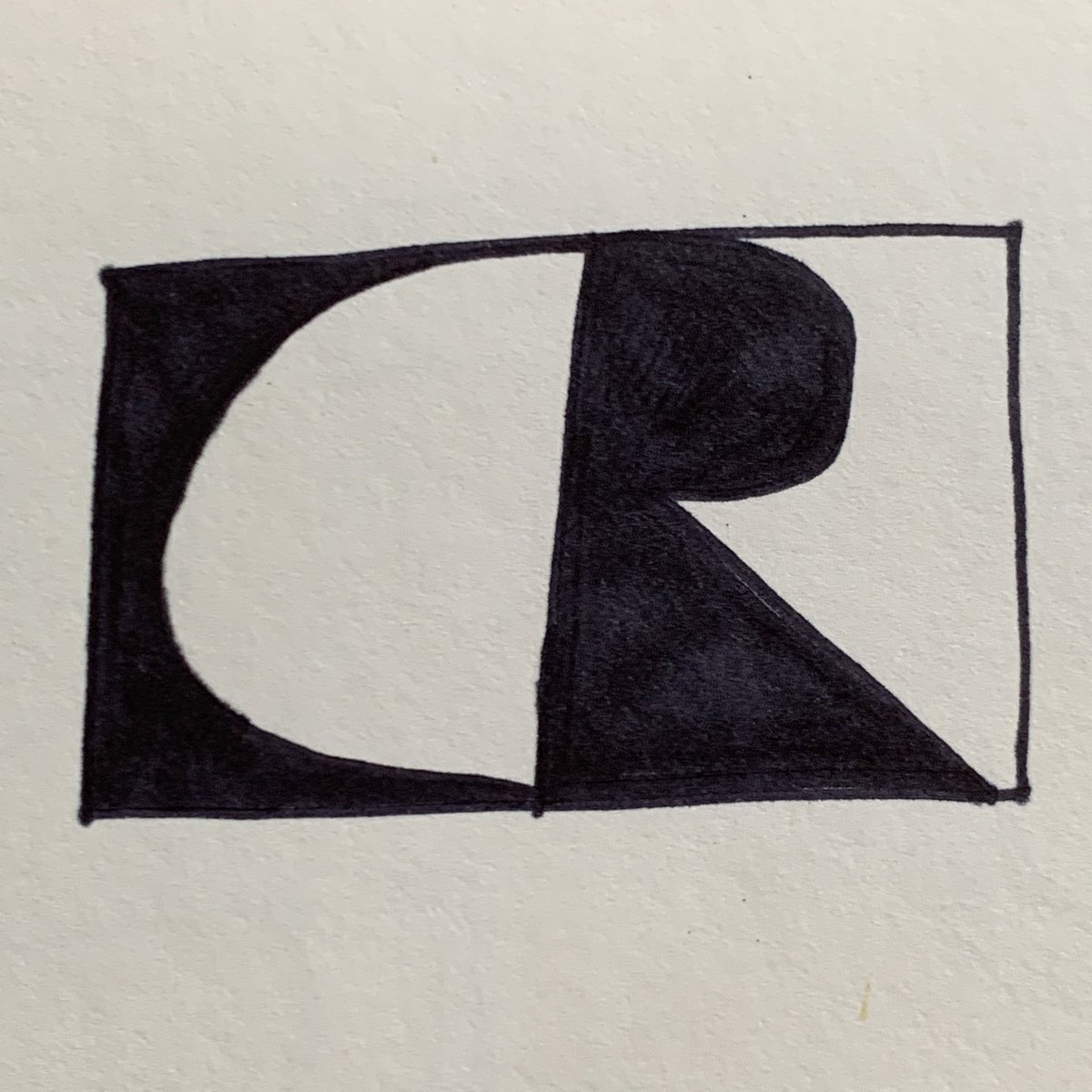 carrie_k's tweet photo. Day 24 #30SAL challenge: Figure/ground initials #drawingchallenge #drawing https://t.co/zOGjGH7Iyg