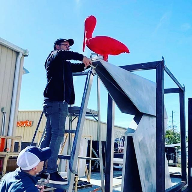 StCateFineArts's tweet photo. Yesterday’s office!!! We’re getting closer everyday.
⠀
Reposting @redpelicansculpture:⠀
...⠀
"pelican meets pelican"⠀
⠀
#todaysoffice https://t.co/Ygbu8pgMRF https://t.co/RII9RJPw3L