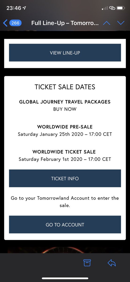 tosio1040tosio's tweet photo. #tomorrowland2020
#worldwidepresale
わかってるの。絶対無理ゲーって分かってるけど、明日の17時とりあえずいってみる！！
ドイツならまだネットアクセスしやすいんじゃね？と願ってる
#トゥモローランド2020 https://t.co/xVSJvvombb