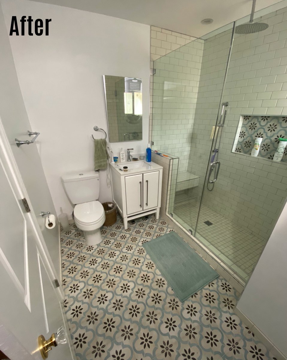 RemodelingA's tweet photo. Look at the before and after pictures of this #bathroom #remodel we completed in #LosAngeles. What do you think? https://t.co/8EdLP2irKr
