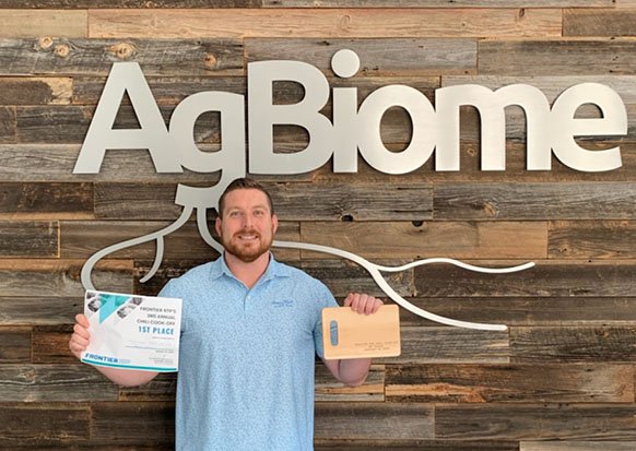 agbiome's tweet photo. Congrats to our own Jared Jensen for winning the RTP Chili Cookoff! @FrontierRTP #ChefJared #MasterChiliChef https://t.co/6En07yL7J0