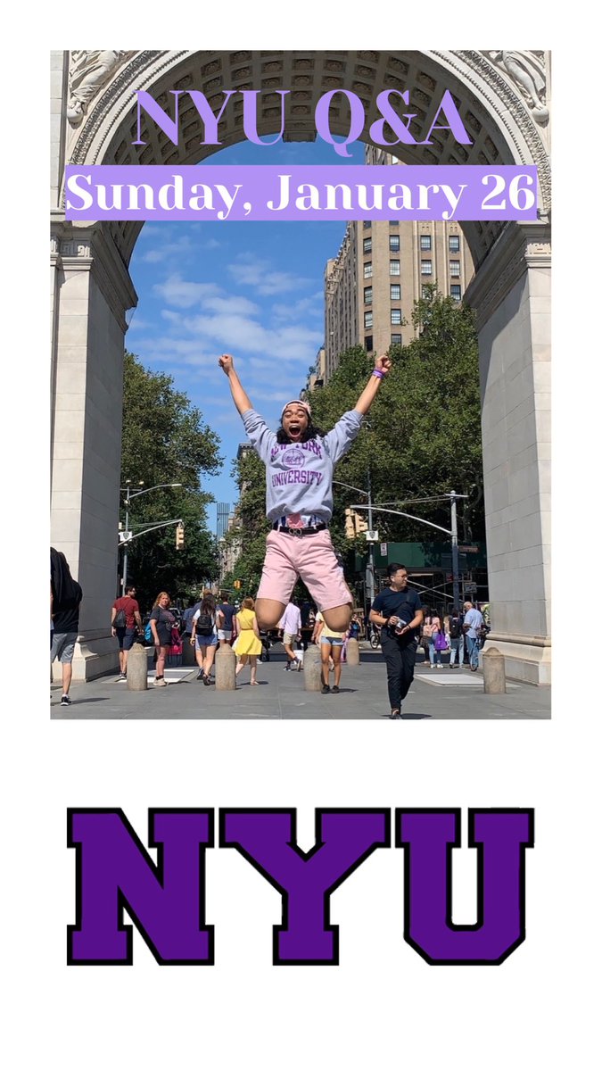 ashi_taco's tweet photo. Tune in on Sunday for a Live Q&amp;A about NYU! Follow me on Instagram @ashi_taco for more details! https://t.co/ClPUzZv97b