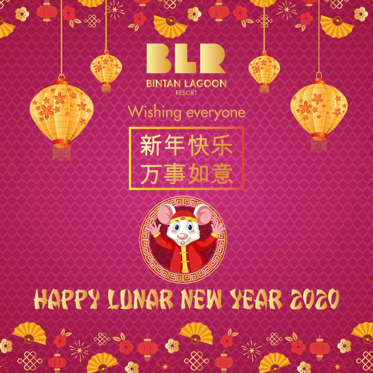 bintanlagoon's tweet photo. Gong Xi Fa Cai! Wishing everyone a healthy and prosperous New 
Year of the Rat! #huatah #goodhealth #goodluck #cny #gongxifacai #lunarnewyear #ratyear #iluvblr https://t.co/PTF9BTqFUc