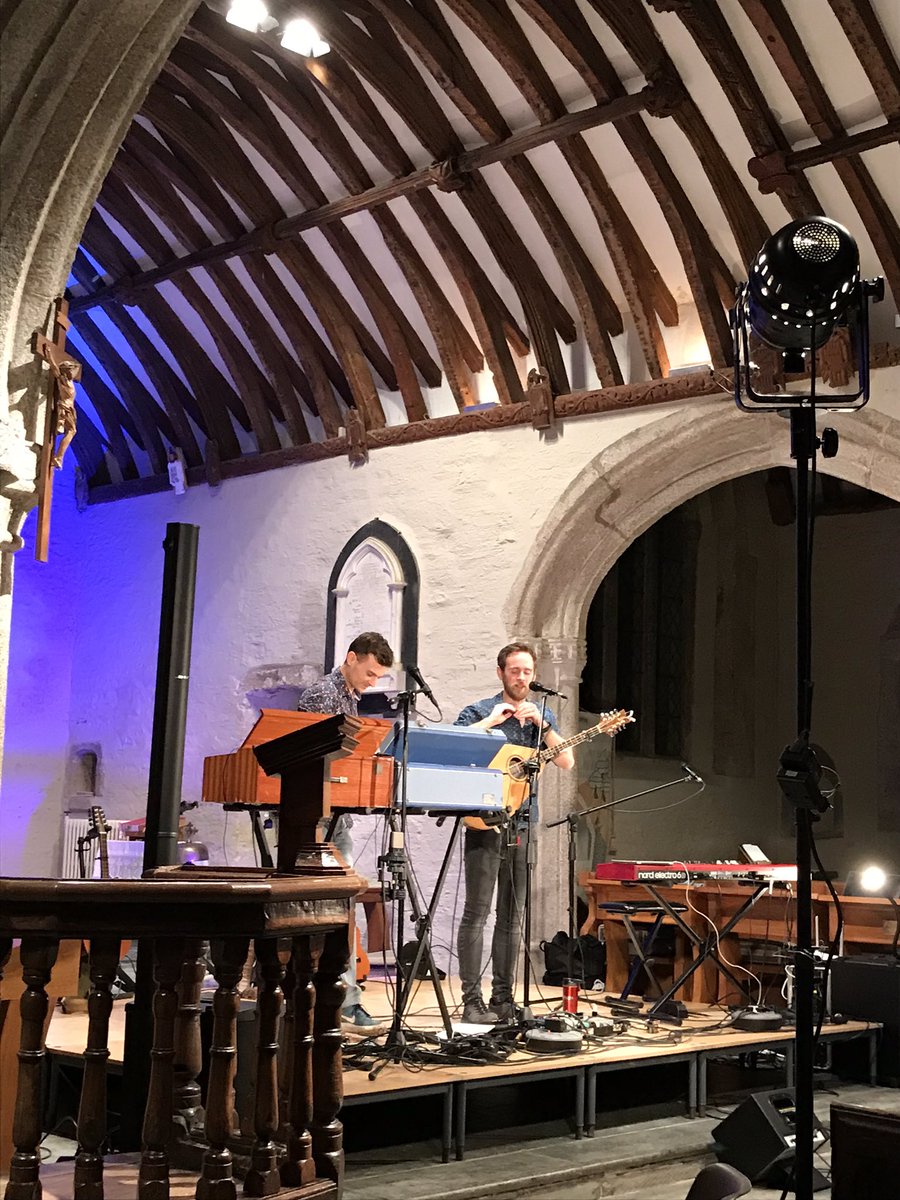 BBCAlagiah's tweet photo. Just enjoyed a soulful evening with @Ninebarrow listening to their beautiful music evoking the English countryside at St Endellion Church in North Cornwall. Well done @EndelientaNews for putting it on. #ninebarrow #folkies https://t.co/nursFfeZBe