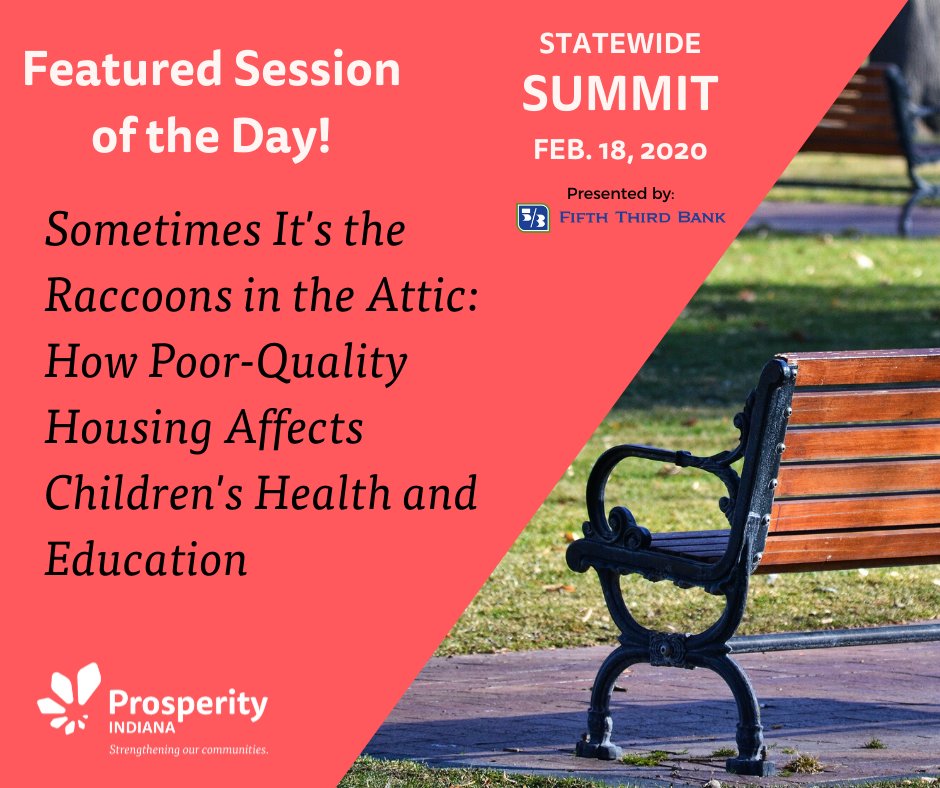 Learn how a school collaborated with community stakeholders to tackle multiple housing-related issues simultaneously!  
Presenters are from <a href="/USIedu/">University of Southern Indiana</a> <a href="/ECHOHousingCorp/">ECHO Housing Corp.</a> <a href="/FHLBNews/">FHLB News</a> <a href="/JBNCenters/">John Boner Neighborhood Centers</a> <a href="/ThomasGregg15/">Thomas Gregg</a> #PISummit2020. 
REGISTER: prosperityindiana.org/event-3514569/…