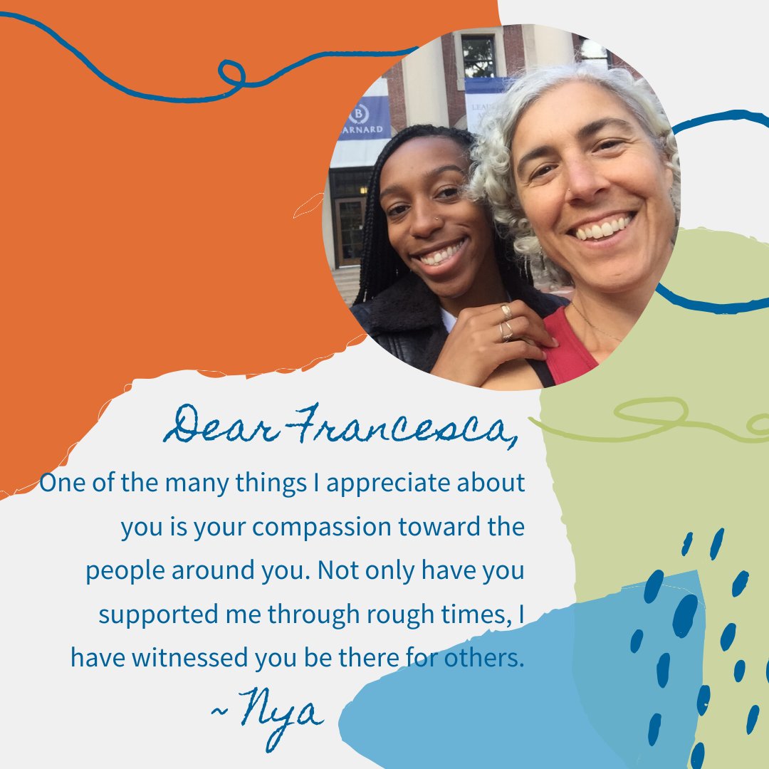 berkscholars's tweet image. Our mentors are with their scholars throughout their entire college career. We asked our scholars about the impact their mentors have had on them. This is what Nya had to say about Francesca, her mentor. #MentorshipMatters #SupportStudents #MentorStudents