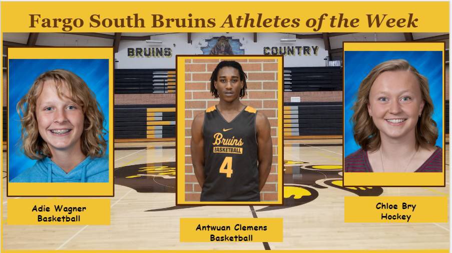 fshactivities's tweet photo. Congratulations to our Bruin Athletes of the Week - Adie, Antwuan, and Chloe! Nice work on the courts and ice! Go Bruins! https://t.co/ce2QZ5cjQh