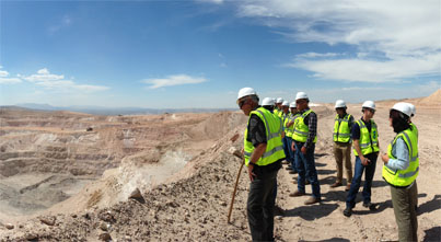 Members of the Sierra Front Northwestern Great Basin Resource Advisory Council tour a mine in northern Nevada. Each RAC consists of a 15-member advisory panel that provides advice and recommendations to the BLM on resource and land management issues for 47.5 million acres (67 percent of the state) of BLM-administered lands in Nevada.