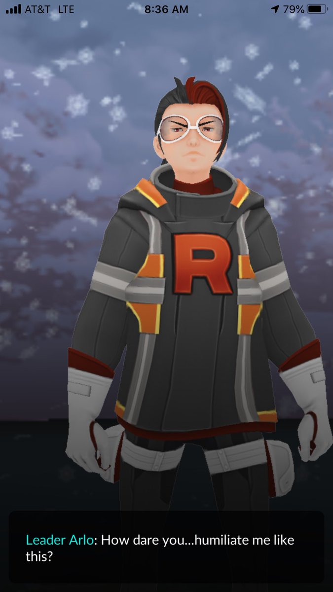 GJChicago's tweet photo. Well, that was hard! Team GO Rocket Leader Arlo #defeatArlo #pokemon #pokemonGO #TeamGORocket #teamgorocketleader #arlo https://t.co/qa9EqLdiNO