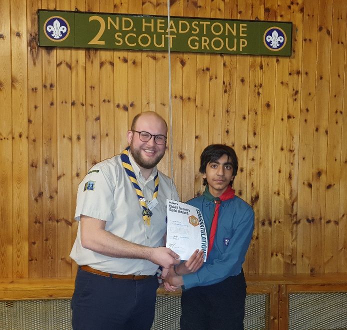 Well done to Akash for your chief scouts gold award! #SkillsForLife