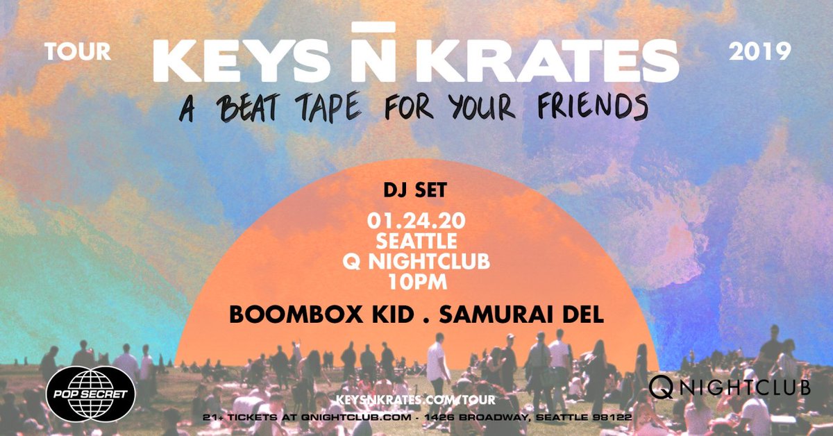 Our party is gettin’ loud tonight while we move and groove to some beats and jams thanks to <a href="/keysnkrates/">KEYS N KRATES</a>, and our support for the evening: @DJBBKID and <a href="/samuraidel/">Sam Del</a>!

Don’t miss a second of it! Tickets are limited so get yours now: torchly.io/qkeys
