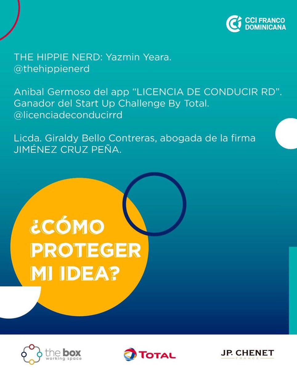 jpadvisors_do's tweet photo. Nuestra asociada #GiraldyBello estará participando en "L' atelier de la CCIFD: de la idea a la creación de tu negocio" que tendrá lugar el próximo jueves 6 de febrero a las 6:30 p.m. en el salón de eventos The Box Working Space. ¡Los esperamos! #JCP #Asociados #CCIFD @CCIFD https://t.co/TQwP3JsJVb