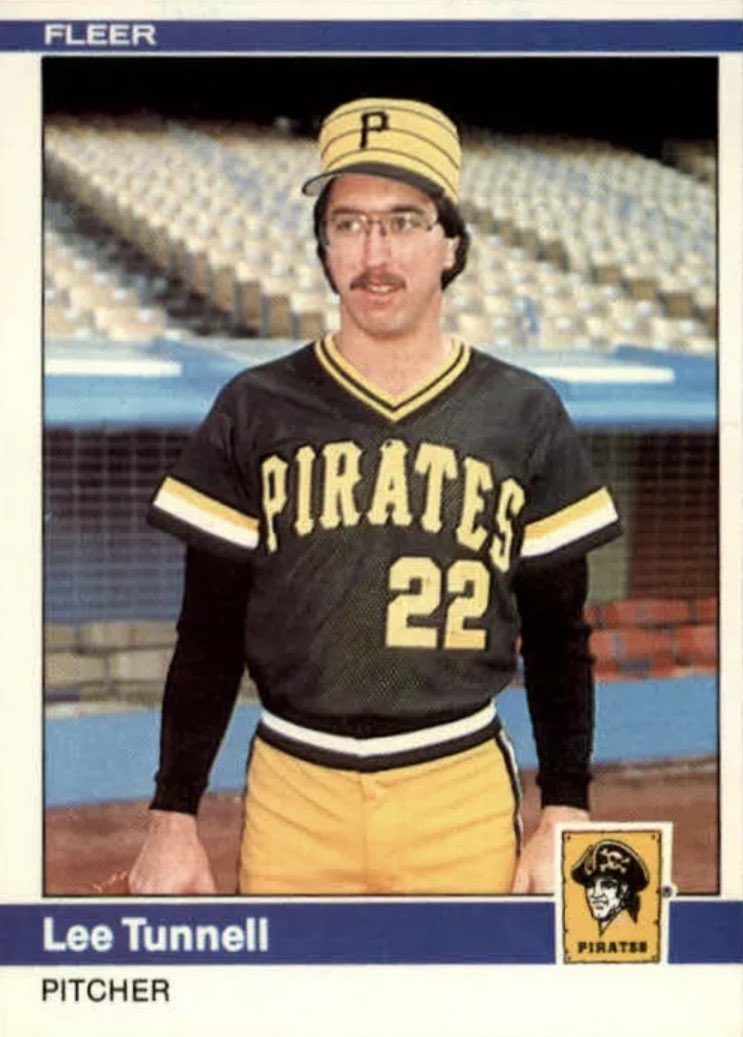 Super70sSports's tweet photo. Lee Tunnell went 1-7 with a 5.27 ERA in 1984 but more than made up for it by writing “Eat It” and “Like a Surgeon.” https://t.co/Lqr4k8lxOK