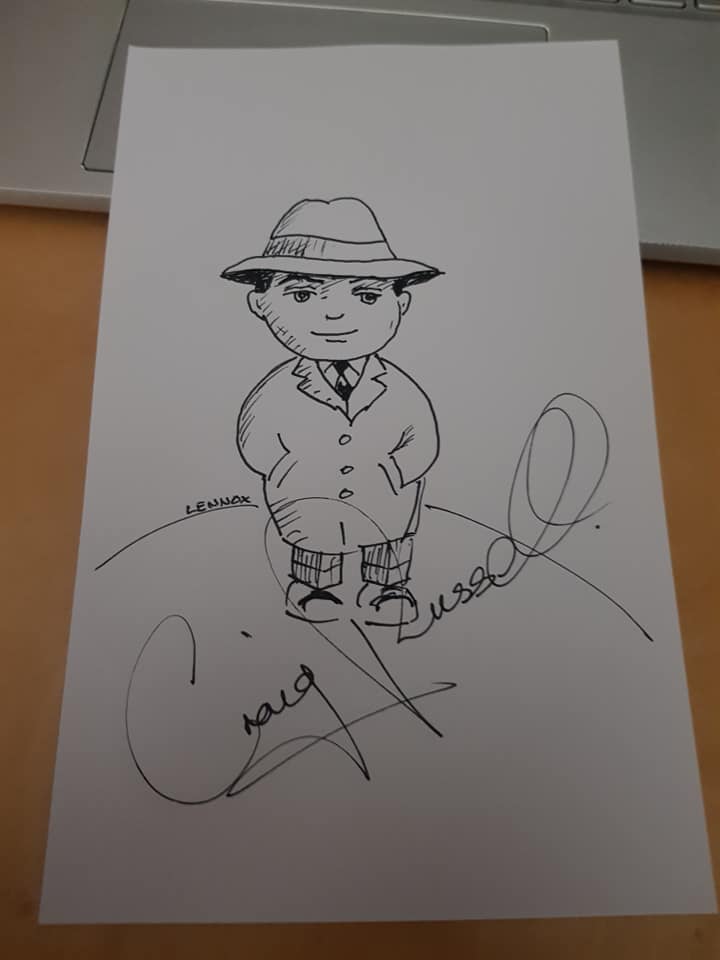 13challenge's tweet photo. who fancies an awesome artwork and signed book page from @TheCraigRussell ? bid now to support #childrenwithcanceruk @ https://t.co/7Oc0GwWtOp 

Please RT and follow to spread the word, thanks :)  

Loads more awesome items up for grabs. 

#lennox #thedevilaspect #thankscraig https://t.co/krhoyKi15U