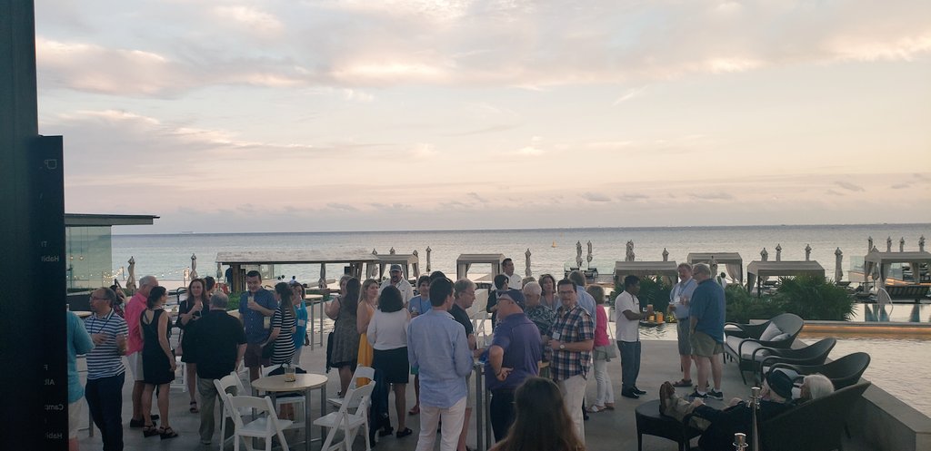 EmilyThorne1900's tweet photo. Gorgeous night for a joint committee reception with #St8tAndLocalLEL & ADR @abalel midwinters in Playa del Carmen. https://t.co/WmKXAHJiEJ