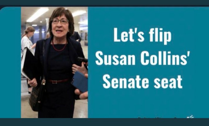 democracee's tweet photo. @MelissaJPeltier @WhatsItAllAbo19 @MaineDems @SaraGideon On TWITTER you can't buy political ads. You have to earn them;) Collins has lots of bad karma. My Ancestors got there in1628, built a mill &amp; outdoor clothing store. Still there. #VoteBlueToSaveAmerica #OustCollins https://t.co/uJnV6MVqDW