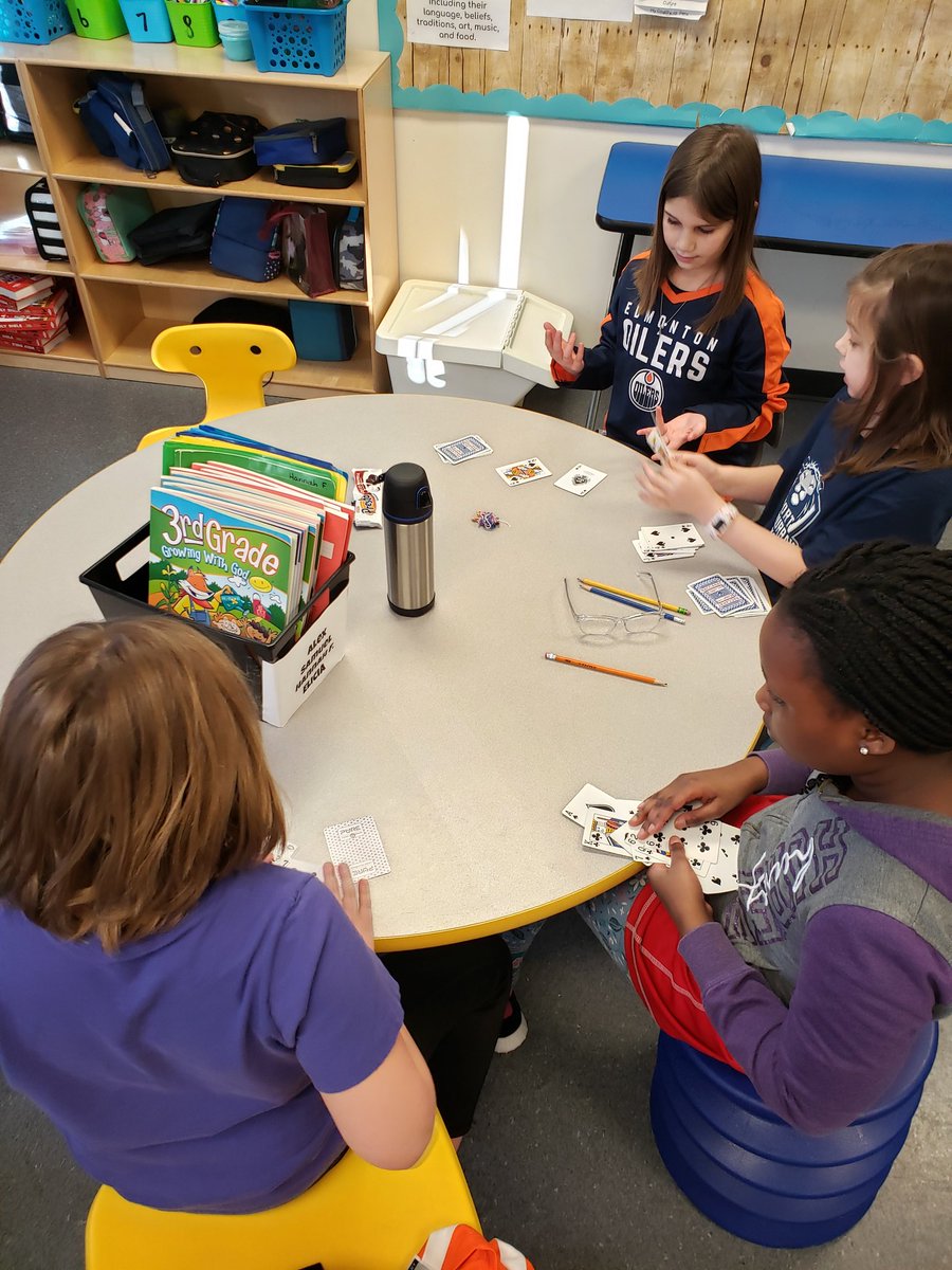 evandenpol's tweet photo. Playing subtraction war to practice basic facts during @ChristianFMPSD's multi-grade leveled numeracy block. #mathgamesarefun @FMPSD @mrvandenpol https://t.co/hO7mgRDbtf