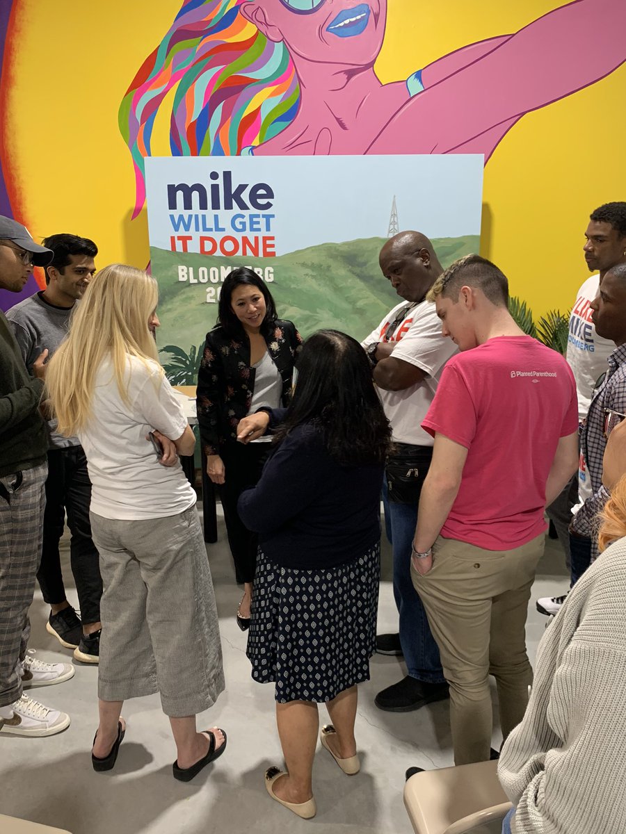 Murphy4OCMayor's tweet photo. Exciting to meet the @Mike2020 #LosAngeles team that’s helping @MikeBloomberg get his message and vision out to voters here in California. This hardworking team will help Mike get it done! #Bloomberg2020 https://t.co/0zoH8g8DkP