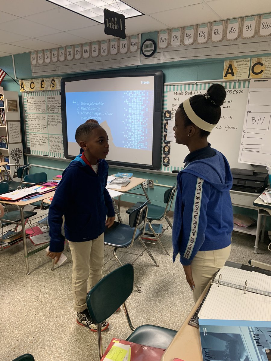 missvlahos5th's tweet photo. Today we told each other jokes to begin understanding word play, while in our 100 year old getup. I was asked why I had so many corny dad jokes 😂 #100daysofschool #Wordplay #Cornydadjokes @WitWisdomELA https://t.co/kxQIRtKf5j