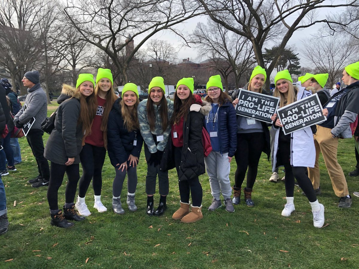 RCHSPride's tweet photo. A group of RCHS students and staff members made the trip to Washington DC to participate in the March For Life today! #DiscoverFaith https://t.co/GqGByJuuJl