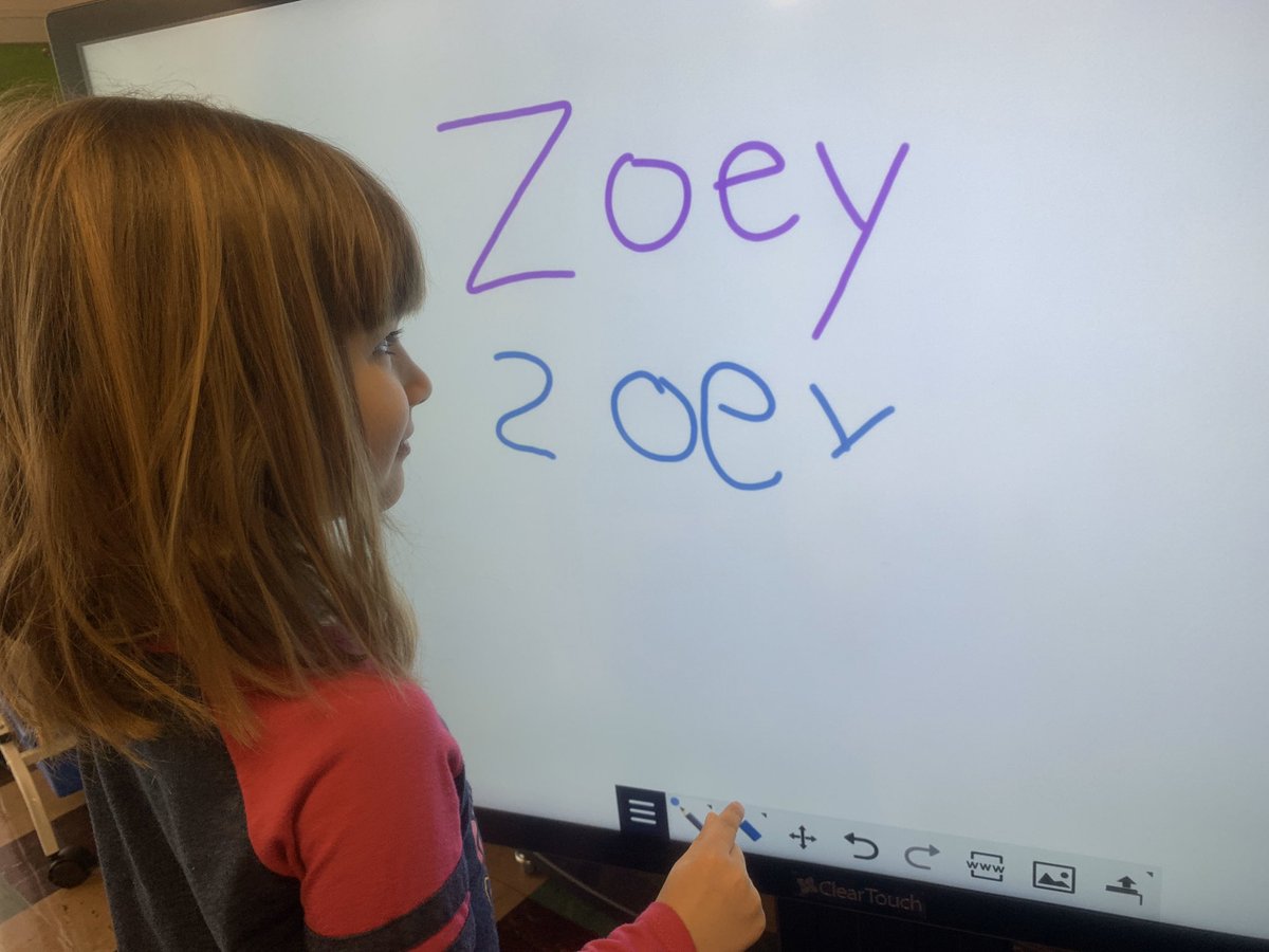 We love using our ClearTouch to practice writing our names in preschool! #preschoolfun #seaternation  @OxfordStES