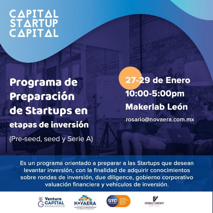 Aprende atraer inversionistas para tu proyecto de #moda en el taller para startups  de <a href="/novaeramx/">Novaera</a> del 27 al 29 de enero en #León facebook.com/Novaeramx