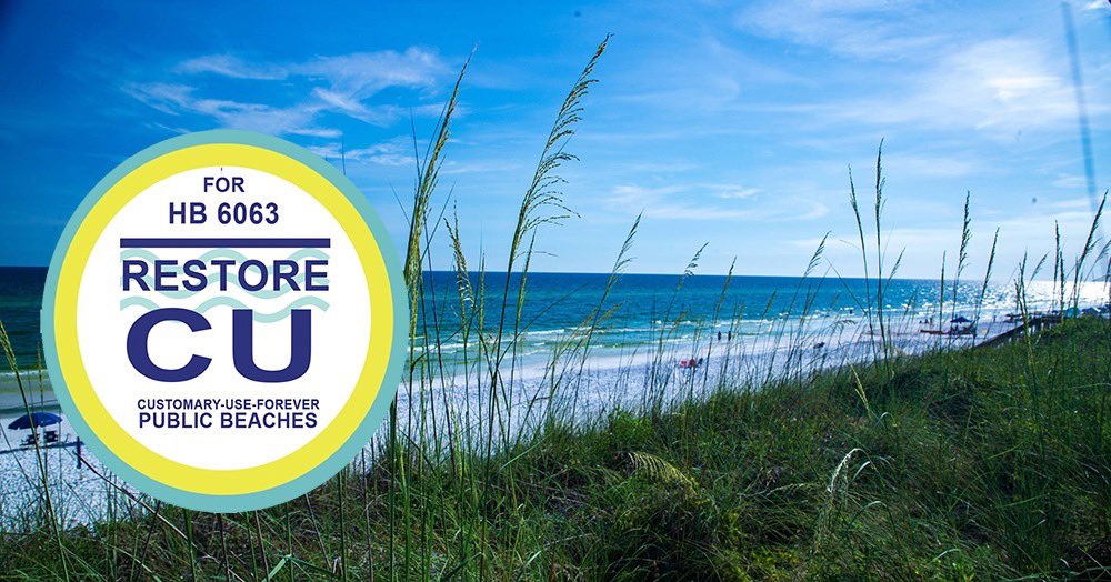 #HB6063 Let’s Stop-spending tax payers money on never ending litigation! When #HB631 passed many felt misled.  We all know customary use of our beaches by the public was, is, and should be forever! That’s why we must  #RestoreCU #ForHB6063 #ForPublicBeaches