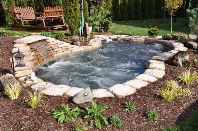 backyardexpo's tweet photo. Absolutely love this natural stone #pool!  Great #backyard #design inspiration.  Where's the #poolparty? Thanks to University Pro Landscapers. Check out the whole gallery. 

 https://t.co/5WskaQo6c0

#designtwitter #designtrends #backyarddesign #poolside #Pools https://t.co/P5scTKgGFF